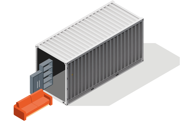 Schaubild: Einlagerung Möbel & Umzugsgut